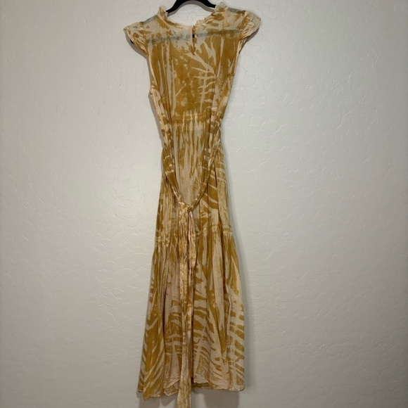Amanda Bond Emma Dress Gold Leaf Hand Dyed One of a Kind Maxi Dress M/L - Picture 9 of 12